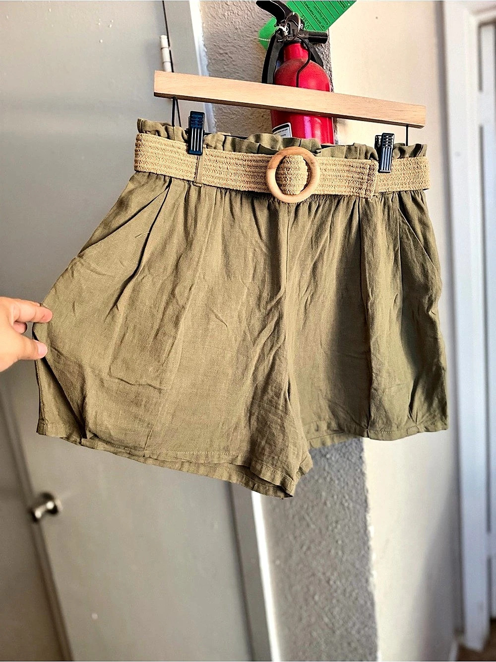 High Waist Shorts in Green